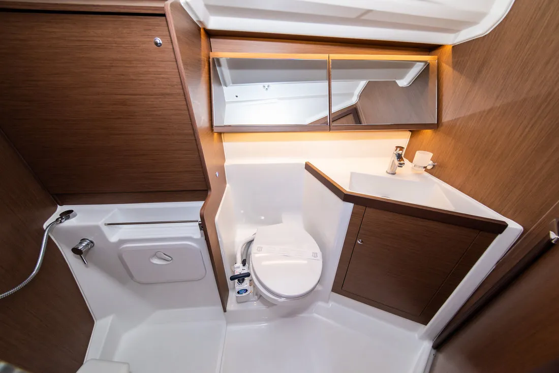 Head on Poseidon, a Beneteau Oceanis 40.1 sailboat at Zadar, Croatia