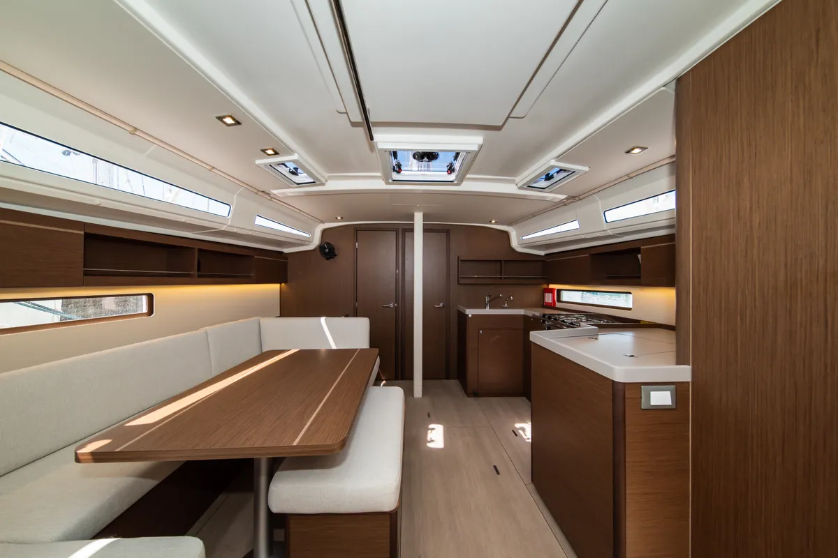 Salon of Poseidon, a Beneteau Oceanis 40.1 sailboat at Zadar, Croatia