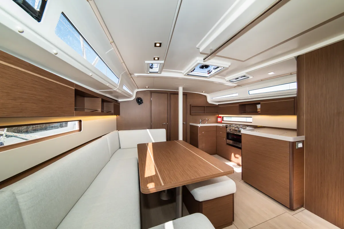 Salon of Poseidon, a Beneteau Oceanis 40.1 sailboat at Zadar, Croatia