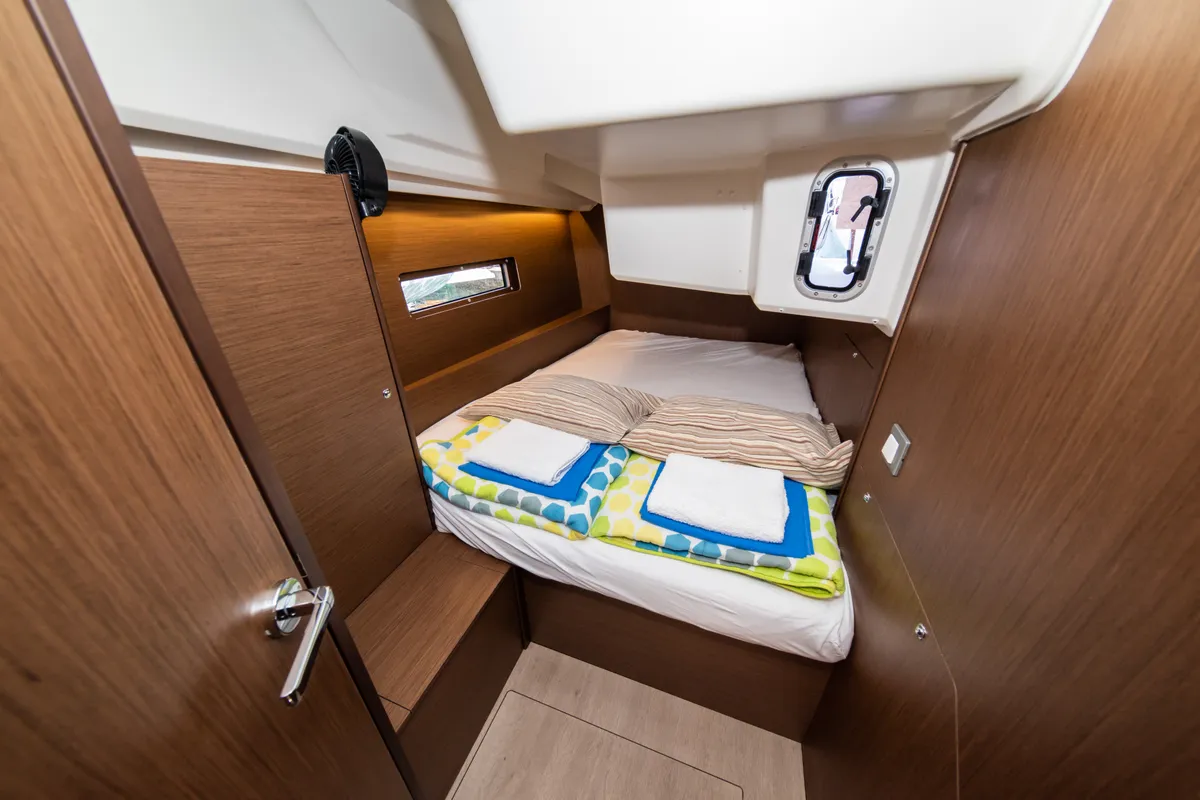 Cabin on Poseidon, a Beneteau Oceanis 40.1 sailboat at Zadar, Croatia