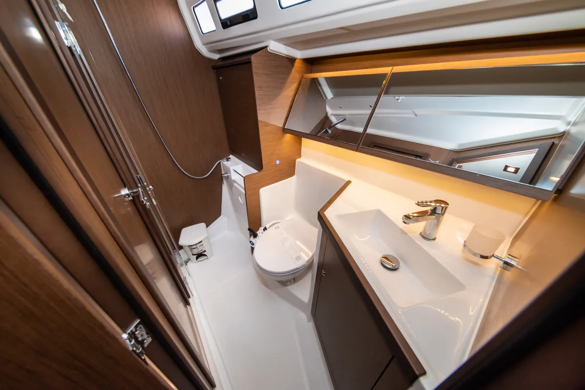 Head on Poseidon, a Beneteau Oceanis 40.1 sailboat at Zadar, Croatia