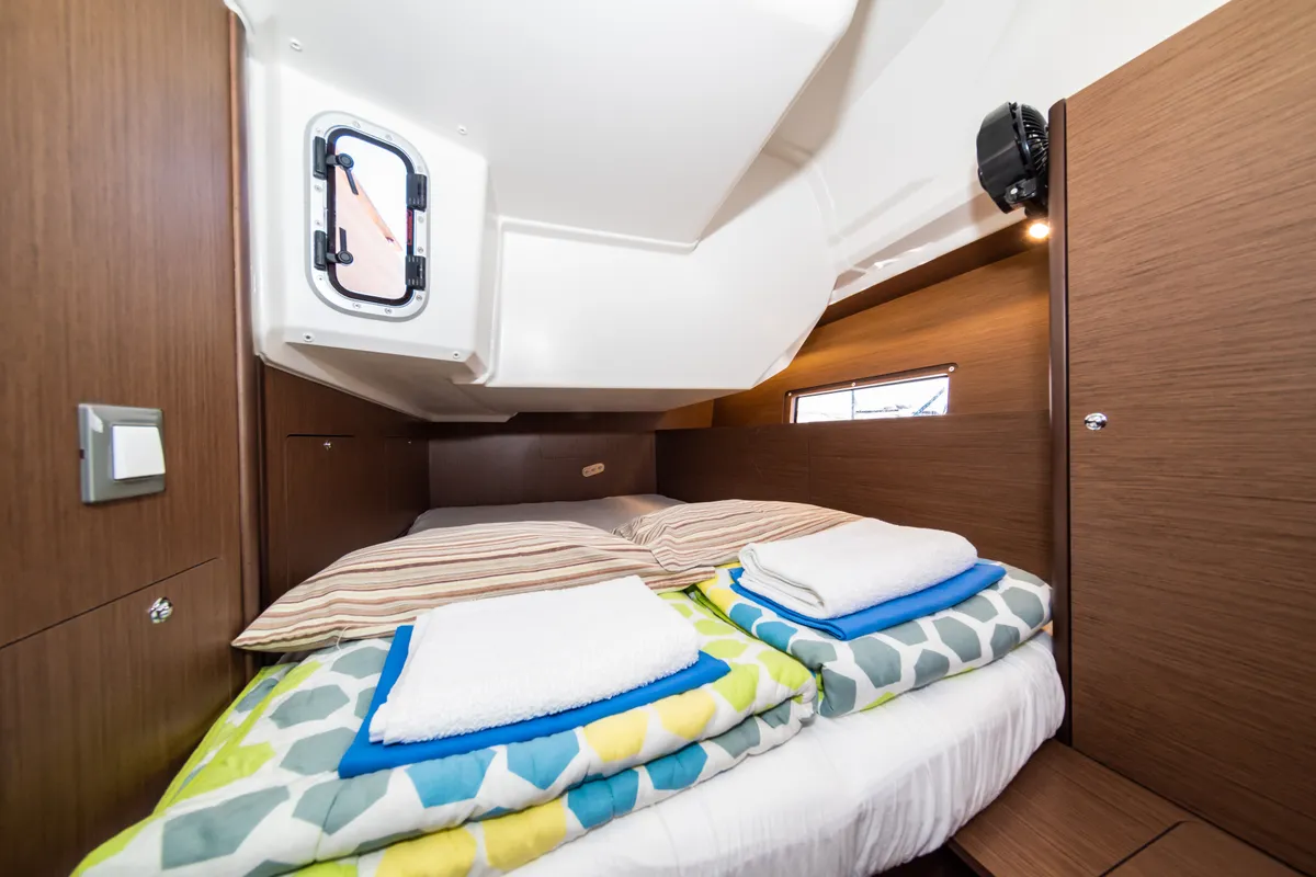 Cabin on Poseidon, a Beneteau Oceanis 40.1 sailboat at Zadar, Croatia