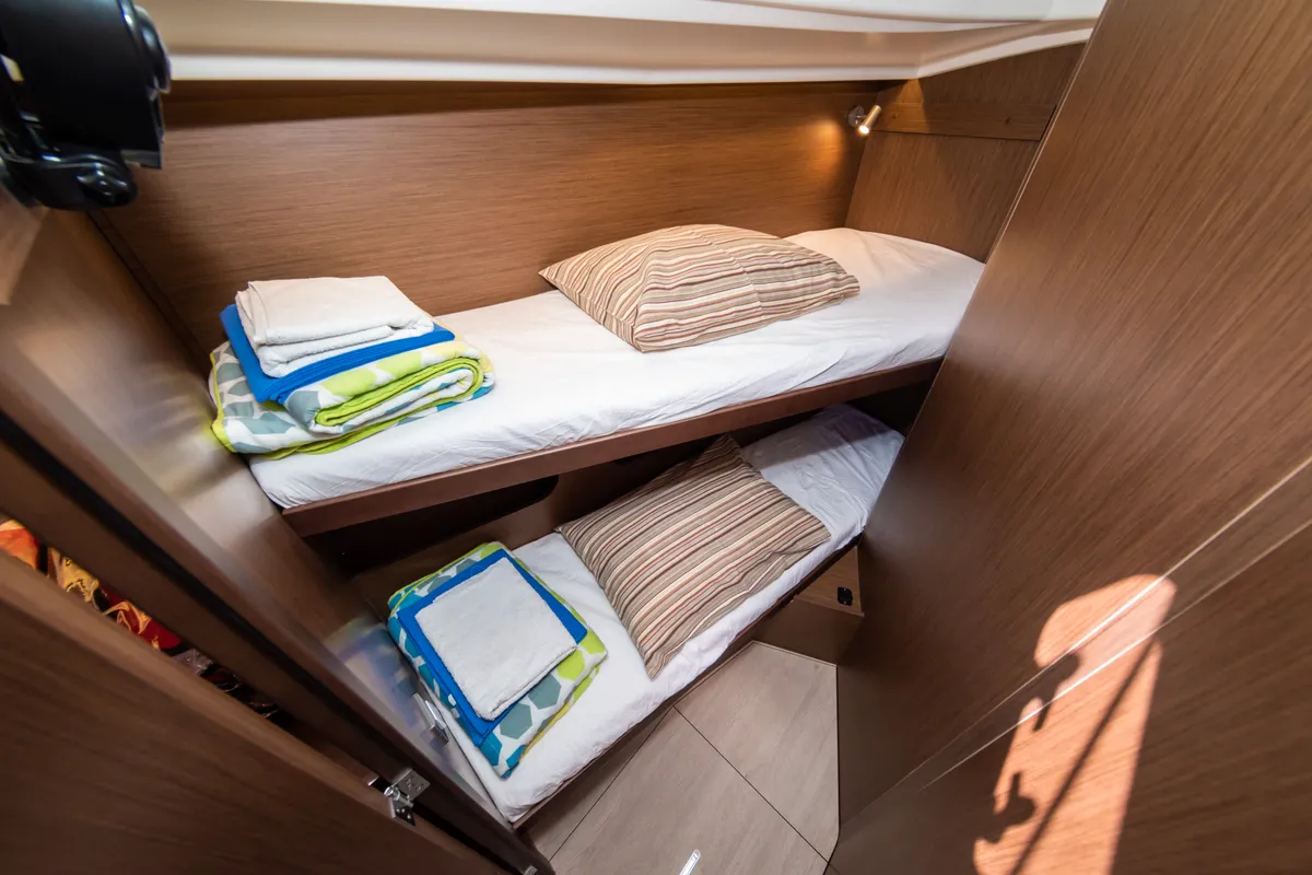 Cabin on Poseidon, a Beneteau Oceanis 40.1 sailboat at Zadar, Croatia