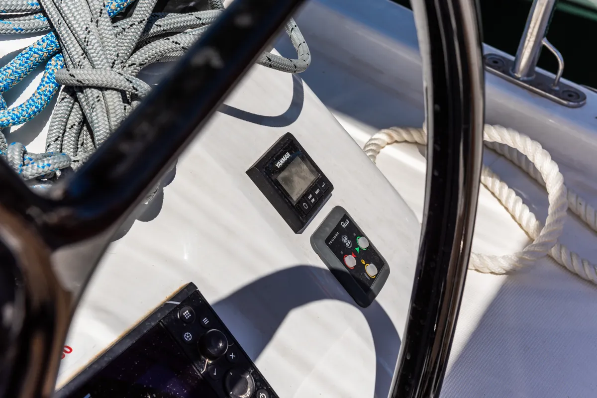 Cockpit of Poseidon, a Beneteau Oceanis 40.1 sailboat at Zadar, Croatia