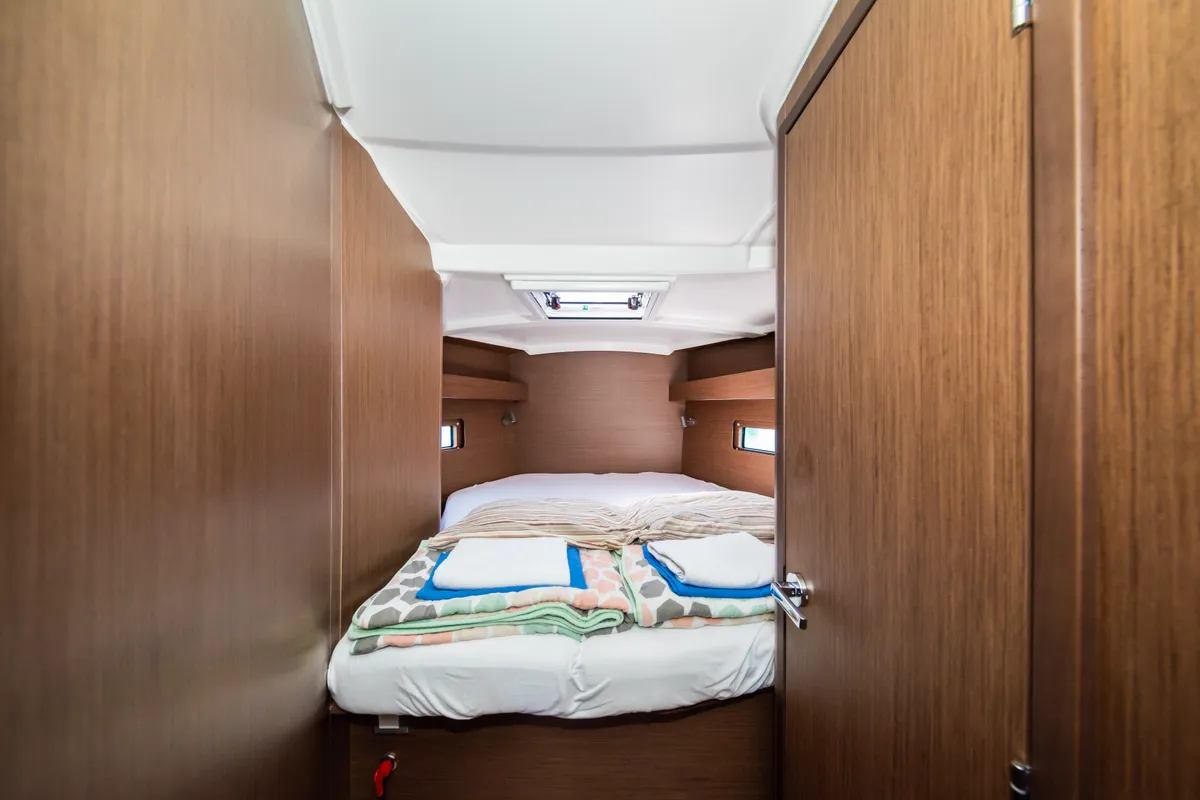 Cabin on Poseidon, a Beneteau Oceanis 40.1 sailboat at Zadar, Croatia