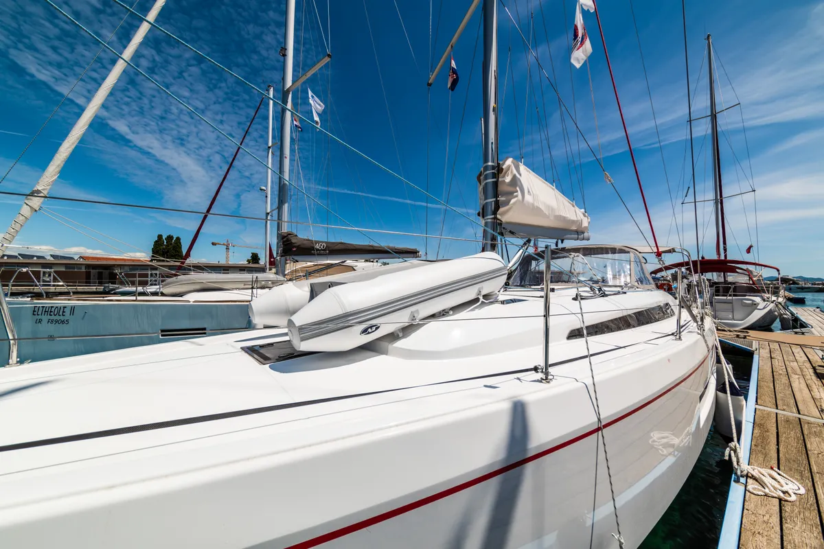 Exterior view of Poseidon, a Beneteau Oceanis 40.1 sailboat at Zadar, Croatia
