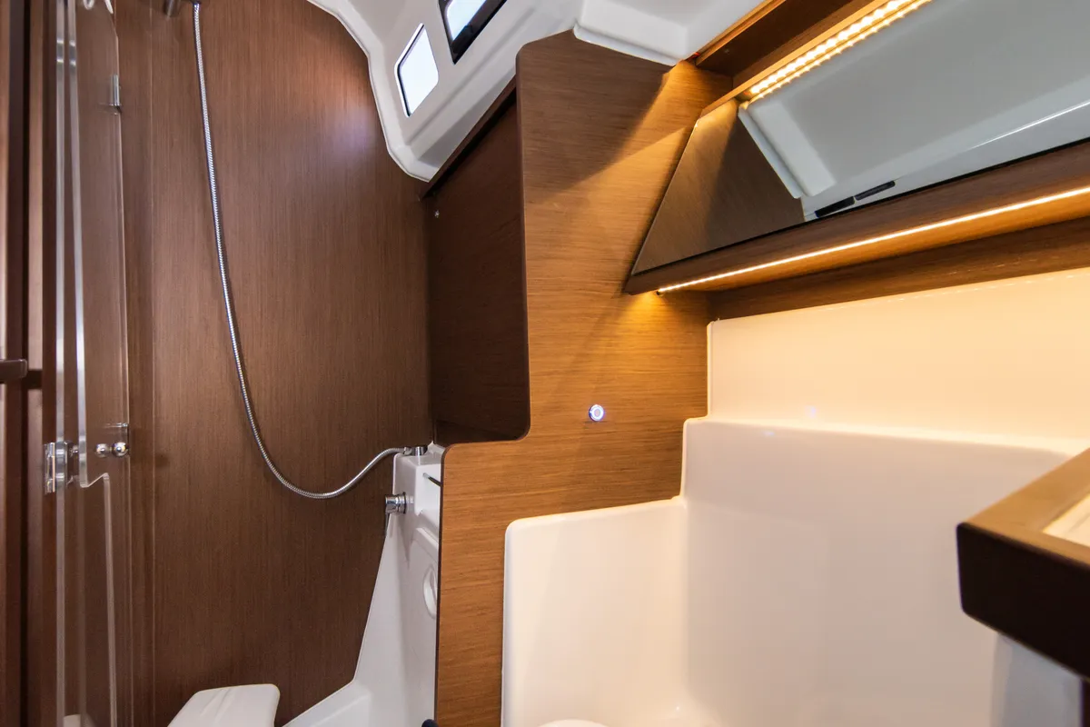 Head on Poseidon, a Beneteau Oceanis 40.1 sailboat at Zadar, Croatia