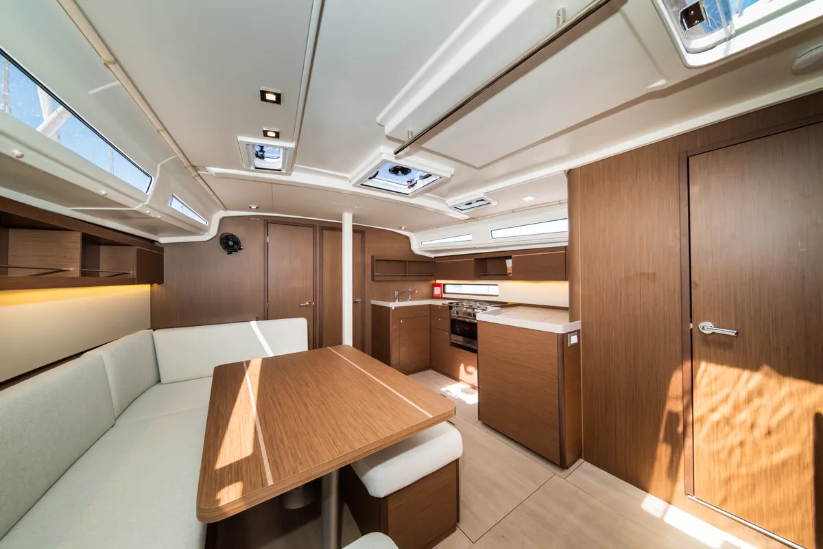 Salon of Poseidon, a Beneteau Oceanis 40.1 sailboat at Zadar, Croatia