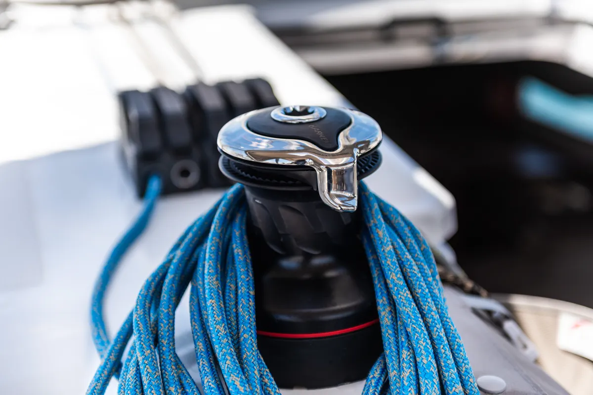 Deck of Poseidon, a Beneteau Oceanis 40.1 sailboat at Zadar, Croatia