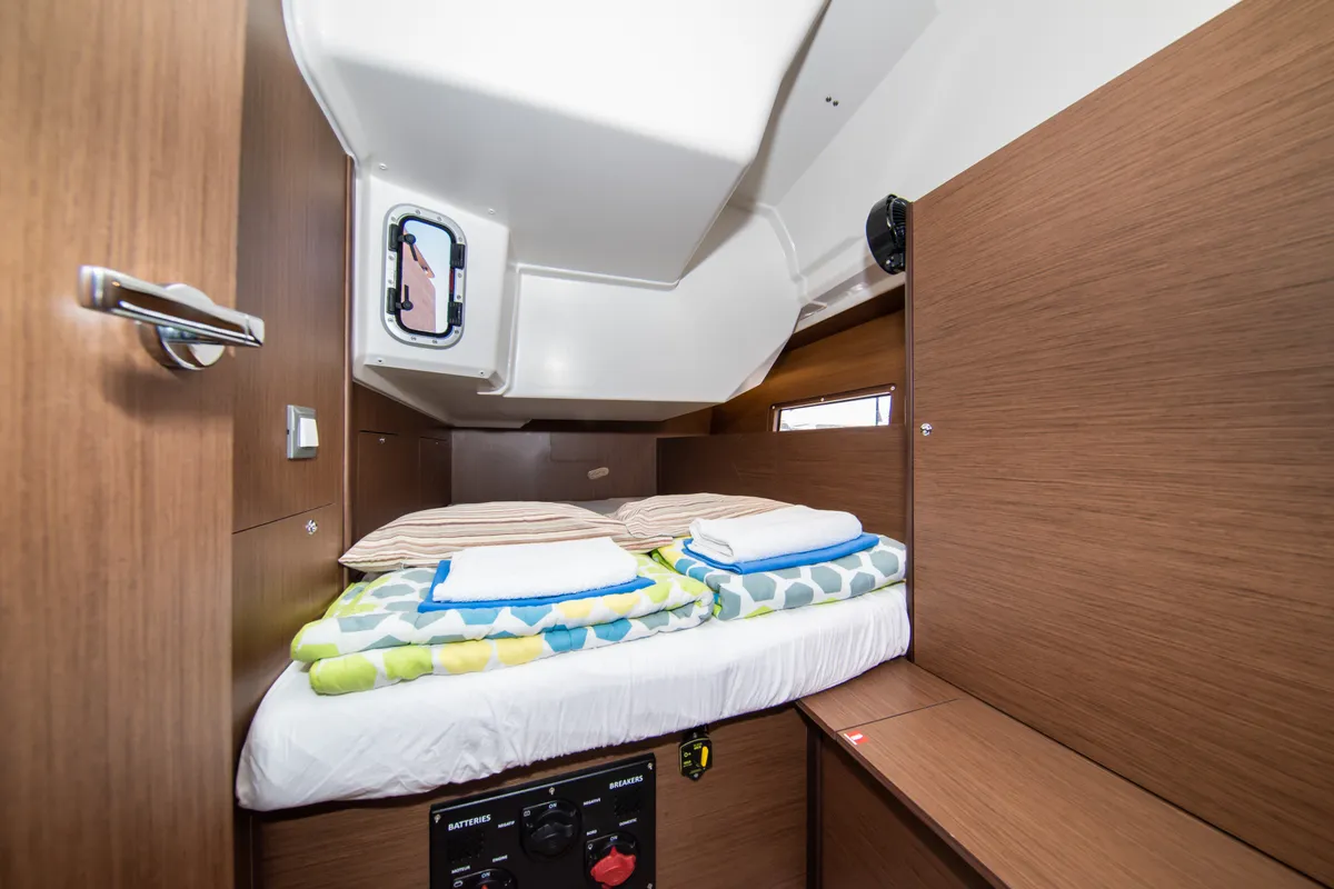 Cabin on Poseidon, a Beneteau Oceanis 40.1 sailboat at Zadar, Croatia