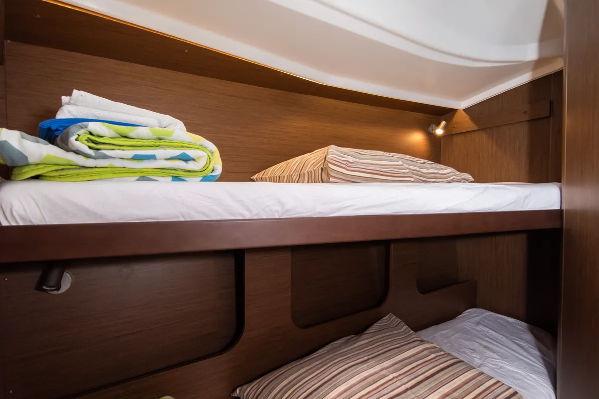 Cabin on Poseidon, a Beneteau Oceanis 40.1 sailboat at Zadar, Croatia