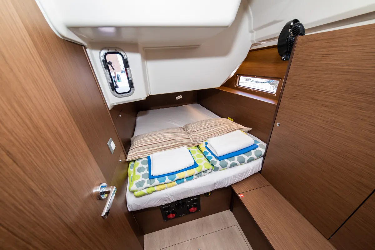 Cabin on Poseidon, a Beneteau Oceanis 40.1 sailboat at Zadar, Croatia