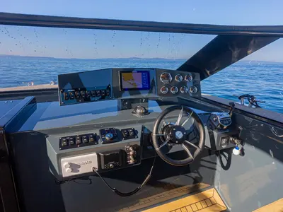 Cabin on Gariful 1, a Colnago 35 motorboat at Split, Croatia