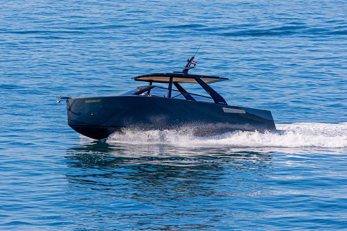 Exterior view of Gariful 1, a Colnago 35 motorboat at Split, Croatia