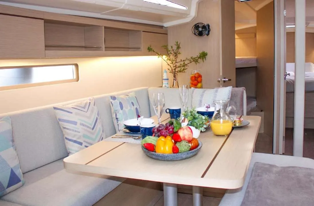Galley of Onoda, a Beneteau Oceanis 40.1 sailboat at Dénia, Spain
