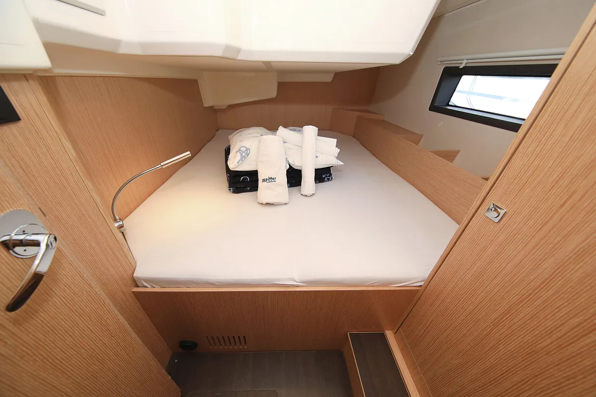 Cabin on Lizzy, a Bavaria C42 Style sailboat at Grad Trogir, Croatia