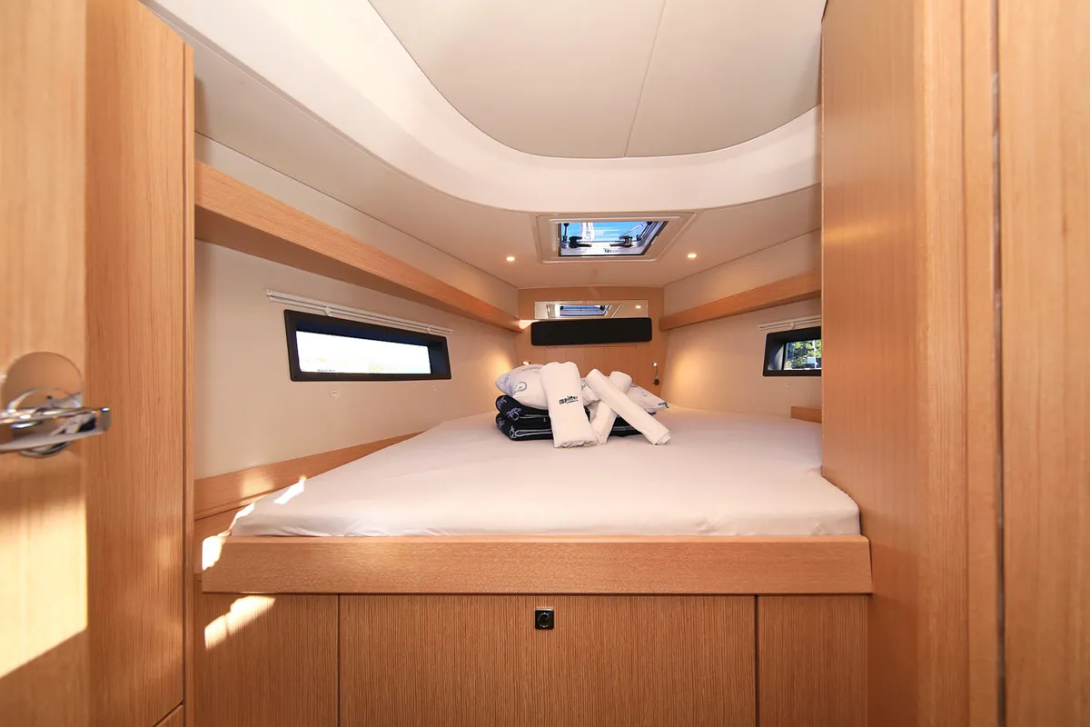 Cabin on Lizzy, a Bavaria C42 Style sailboat at Grad Trogir, Croatia