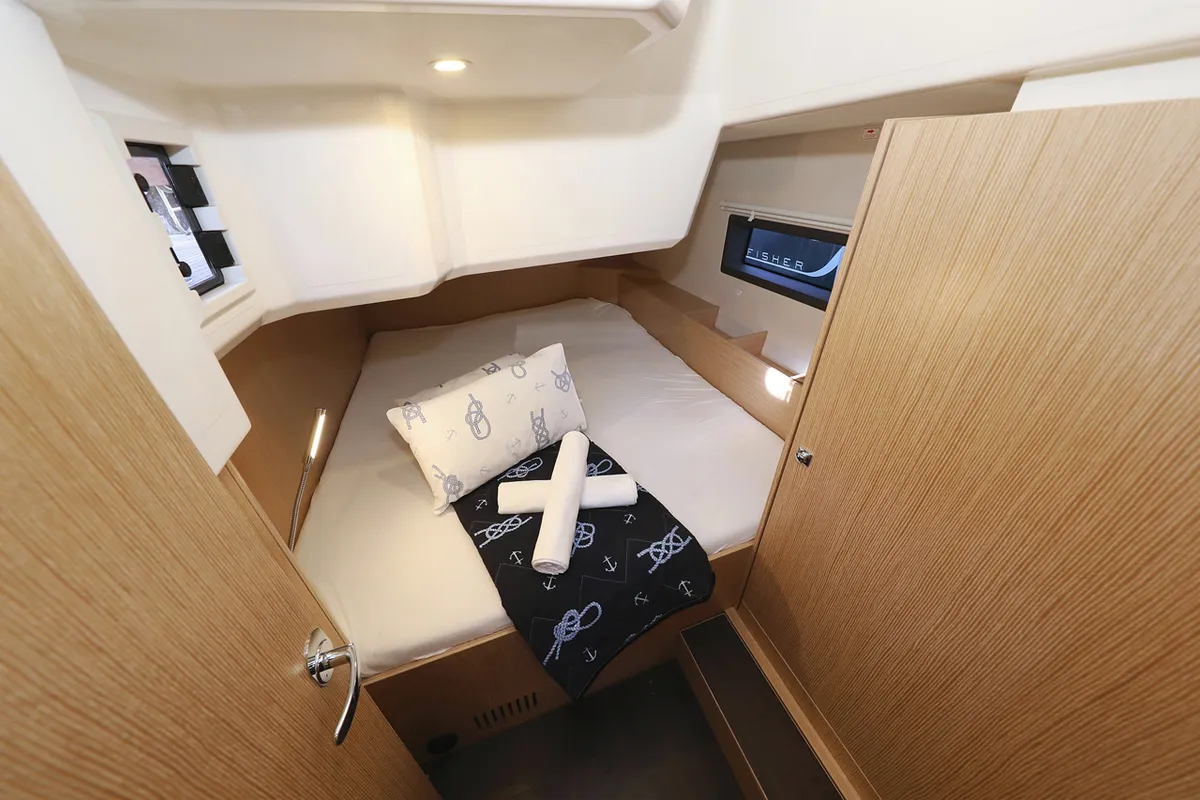 Cabin on Silver Seagull, a Bavaria C42 Style sailboat at Grad Biograd na Moru, Croatia