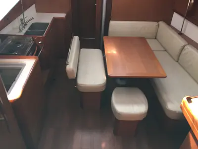 Galley of Little Mermaid, a Beneteau Oceanis 43 sailboat at Olbia, Italy