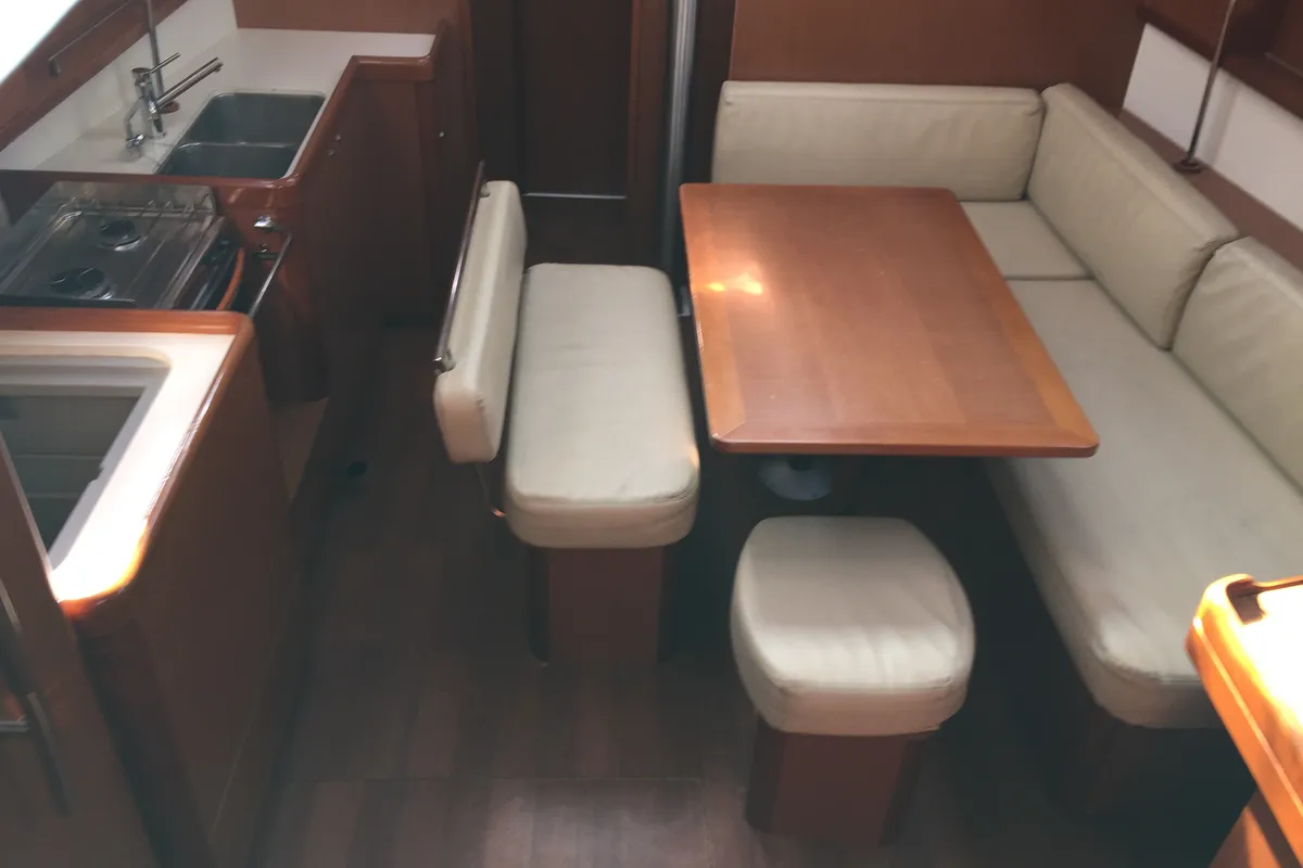 Galley of Little Mermaid, a Beneteau Oceanis 43 sailboat at Olbia, Italy