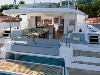Princess M, a Lagoon 47 catamaran at Seget Donji, Croatia