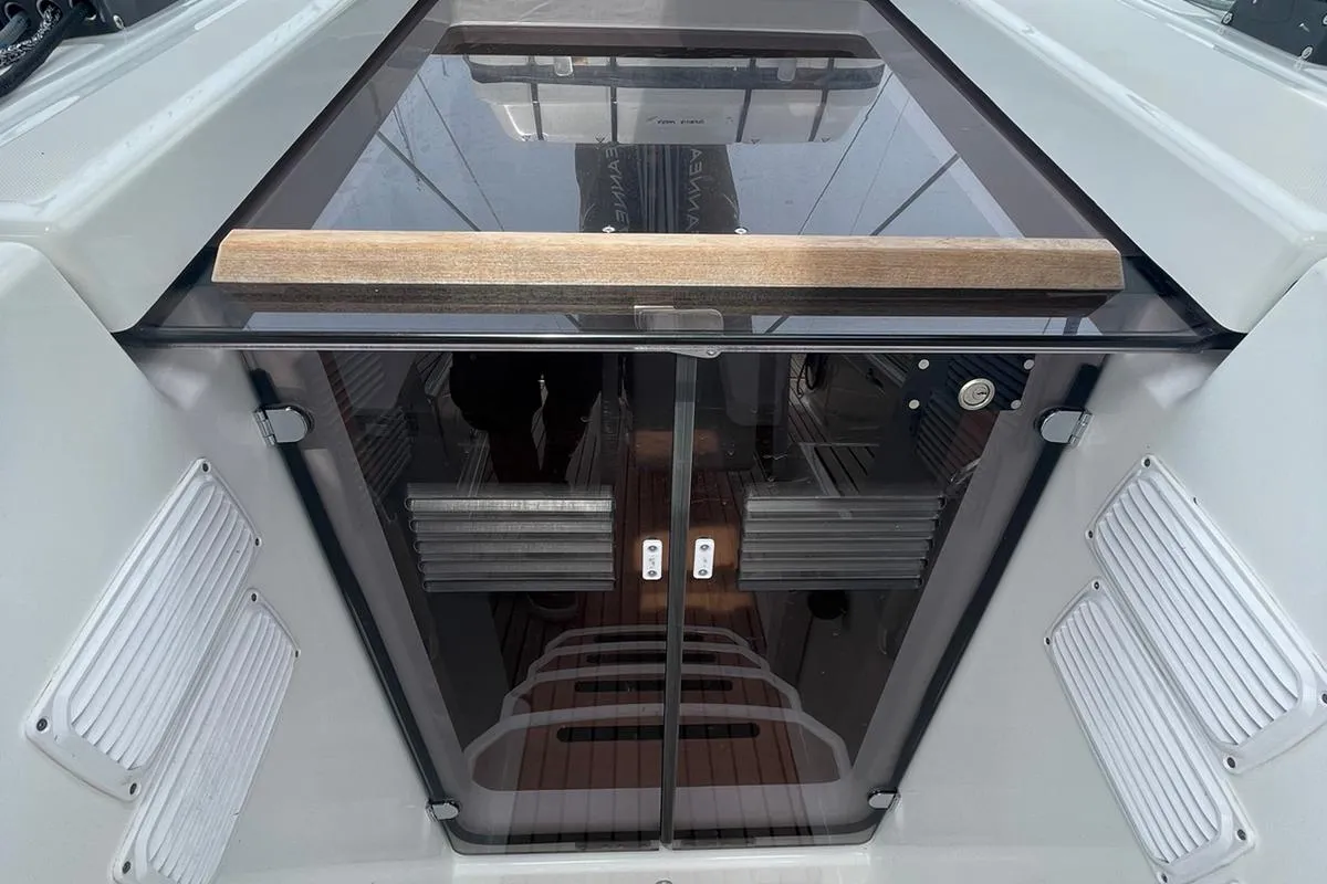 Deck of Alboran Amaretto, a Jeanneau Sun Odyssey 440 sailboat at es Jonquet, Spain