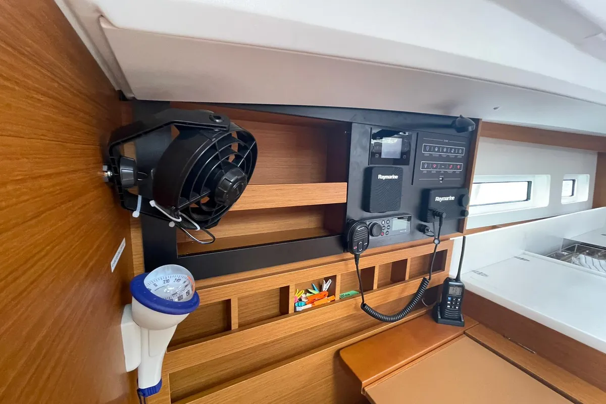 Alboran Amaretto, a Jeanneau Sun Odyssey 440 sailboat at es Jonquet, Spain