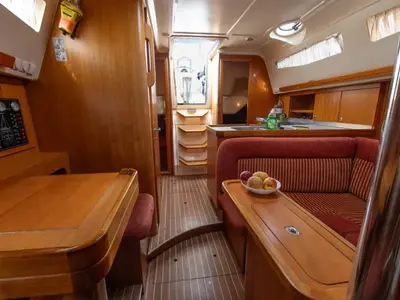 Salon of Naftaki, a Elan Impression 344 sailboat at Preveza, Greece