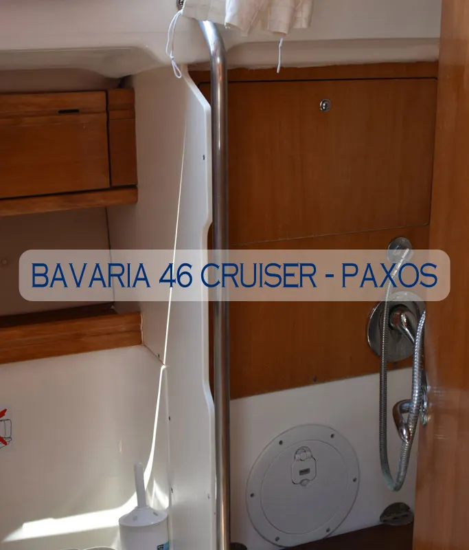Paxos, a Bavaria 46 Cruiser sailboat at Kontokali, Greece