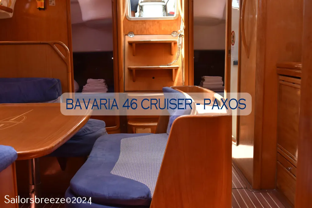 Paxos, a Bavaria 46 Cruiser sailboat at Kontokali, Greece