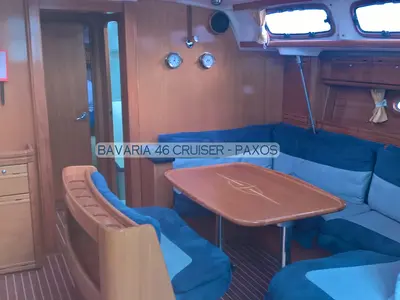 Paxos, a Bavaria 46 Cruiser sailboat at Kontokali, Greece