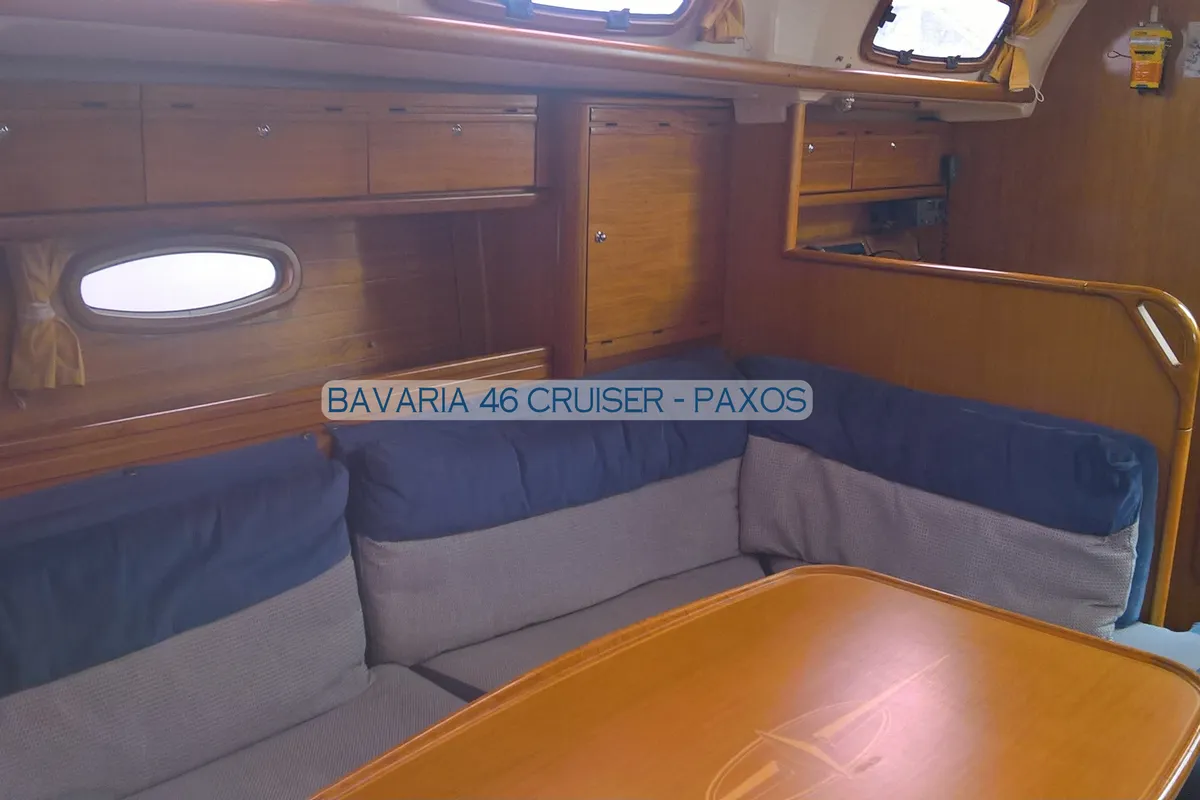 Paxos, a Bavaria 46 Cruiser sailboat at Kontokali, Greece