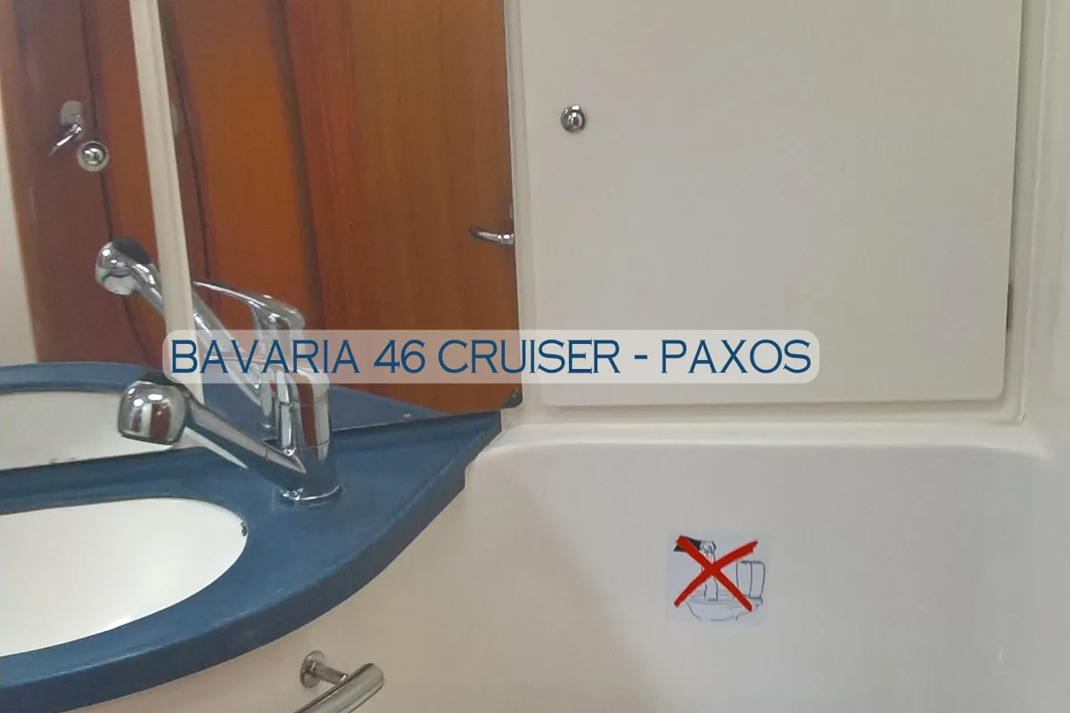 Paxos, a Bavaria 46 Cruiser sailboat at Kontokali, Greece