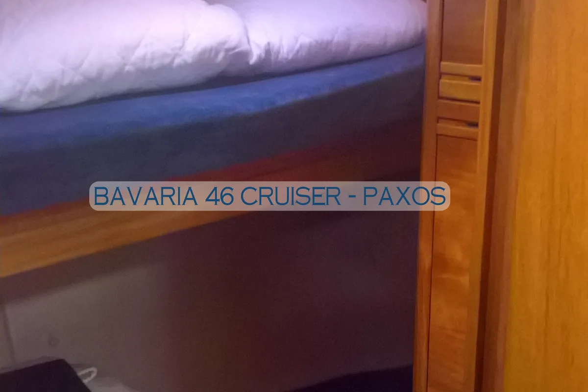 Paxos, a Bavaria 46 Cruiser sailboat at Kontokali, Greece