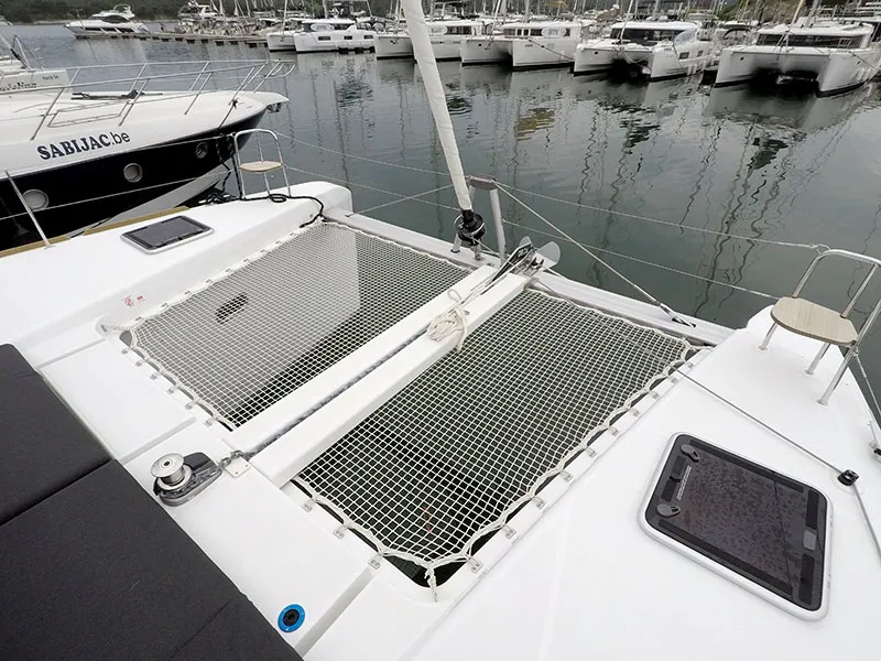 Deck of Duplo II, a Lagoon 40 catamaran at Grad Šibenik, Croatia
