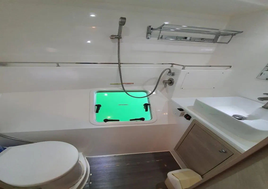 Head on Fortunate Sun, a Island Spirit 410 catamaran at Mai Khao, Thailand