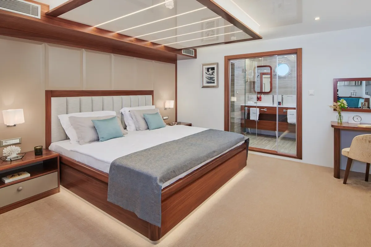 Cabin on Corsario, a Custom Made Corsario sailboat at Split, Croatia