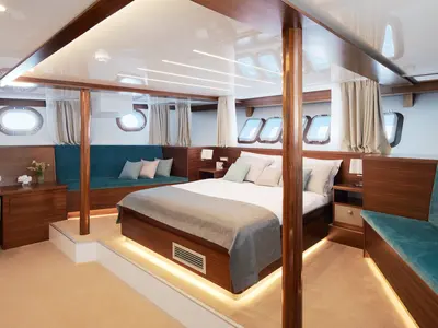 Cabin on Corsario, a Custom Made Corsario sailboat at Split, Croatia