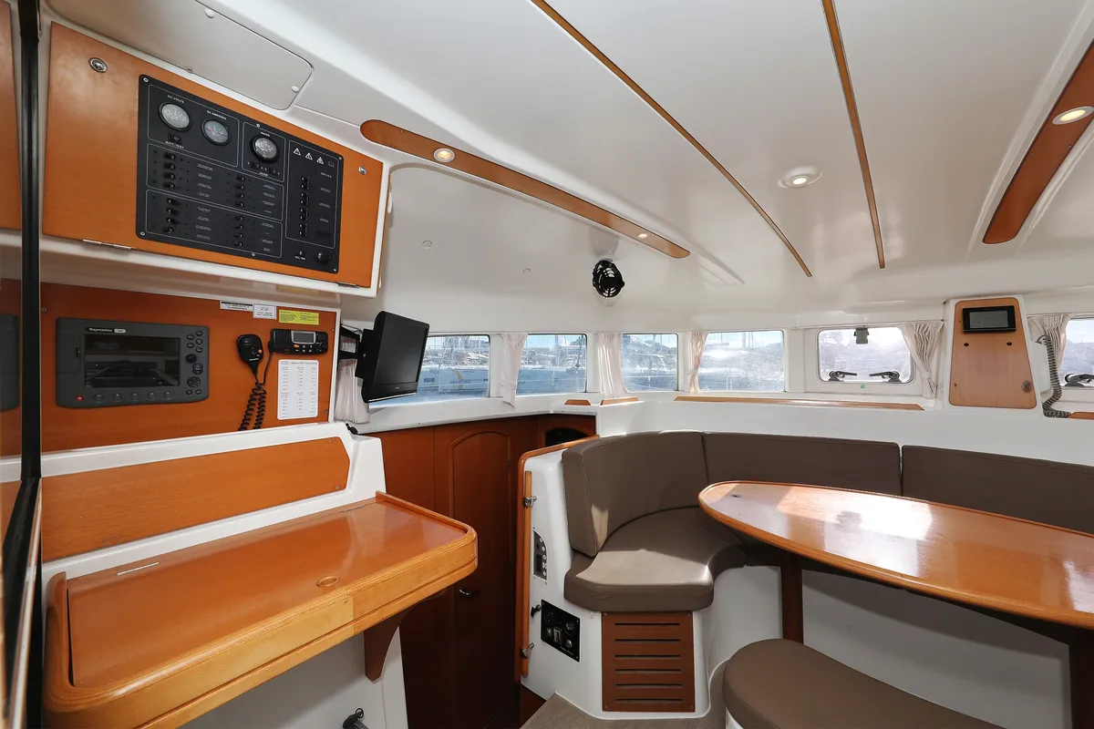 Salon of Love Song, a Lagoon 380 S2 catamaran at Grad Biograd na Moru, Croatia
