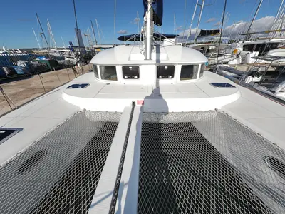 Salon of Love Song, a Lagoon 380 S2 catamaran at Grad Biograd na Moru, Croatia
