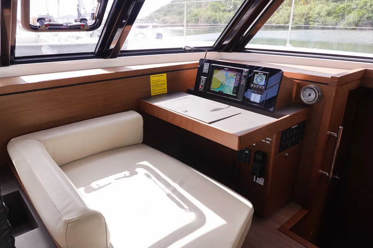 Cabin on Cadenza, a Nautitech 46 Fly catamaran at Road Town, British Virgin Islands
