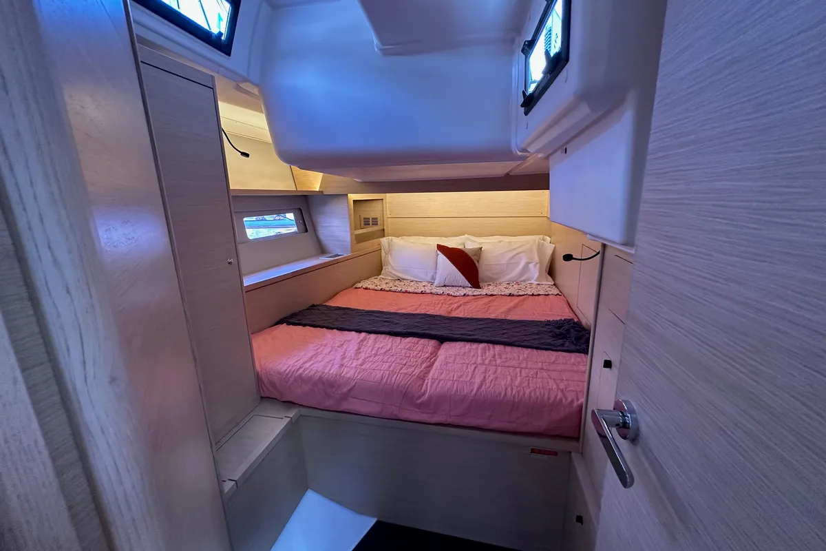 Cabin on Dream Big, a Dufour 530 sailboat at Road Town, British Virgin Islands