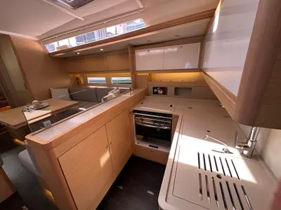 Galley of Dream Big, a Dufour 530 sailboat at Road Town, British Virgin Islands