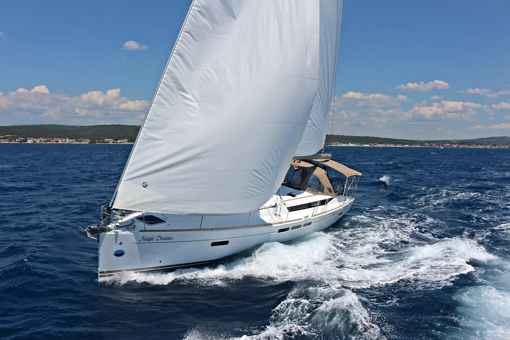 Cabin on Magic Dreams, a Jeanneau Sun Odyssey 509 sailboat at Općina Sukošan, Croatia