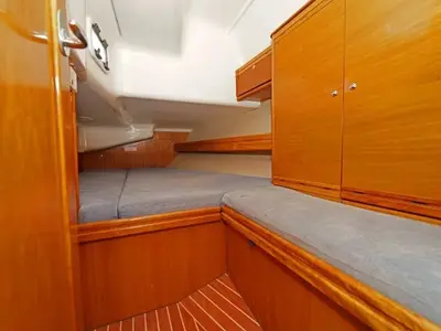 Cabin on Ariadni, a Bavaria 40 Cruiser sailboat at Preveza, Greece