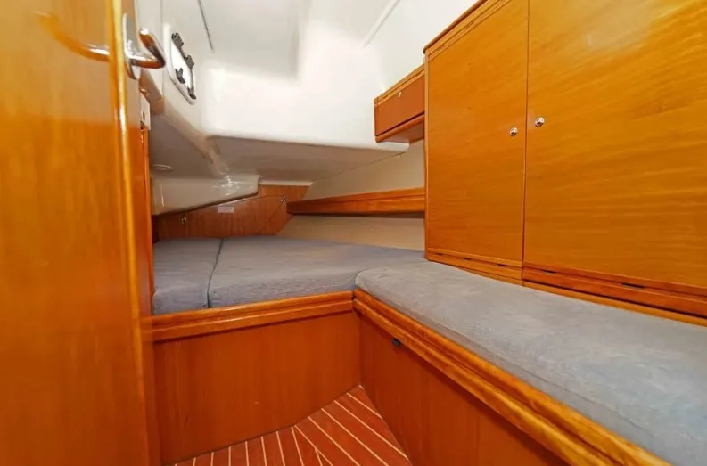 Cabin on Ariadni, a Bavaria 40 Cruiser sailboat at Preveza, Greece
