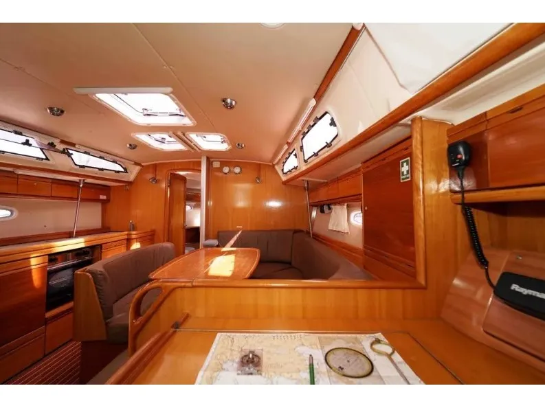 Salon of Ariadni, a Bavaria 40 Cruiser sailboat at Preveza, Greece