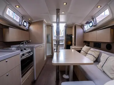 Galley of Malilu, a Beneteau Oceanis 35.1 sailboat at Toulon, France