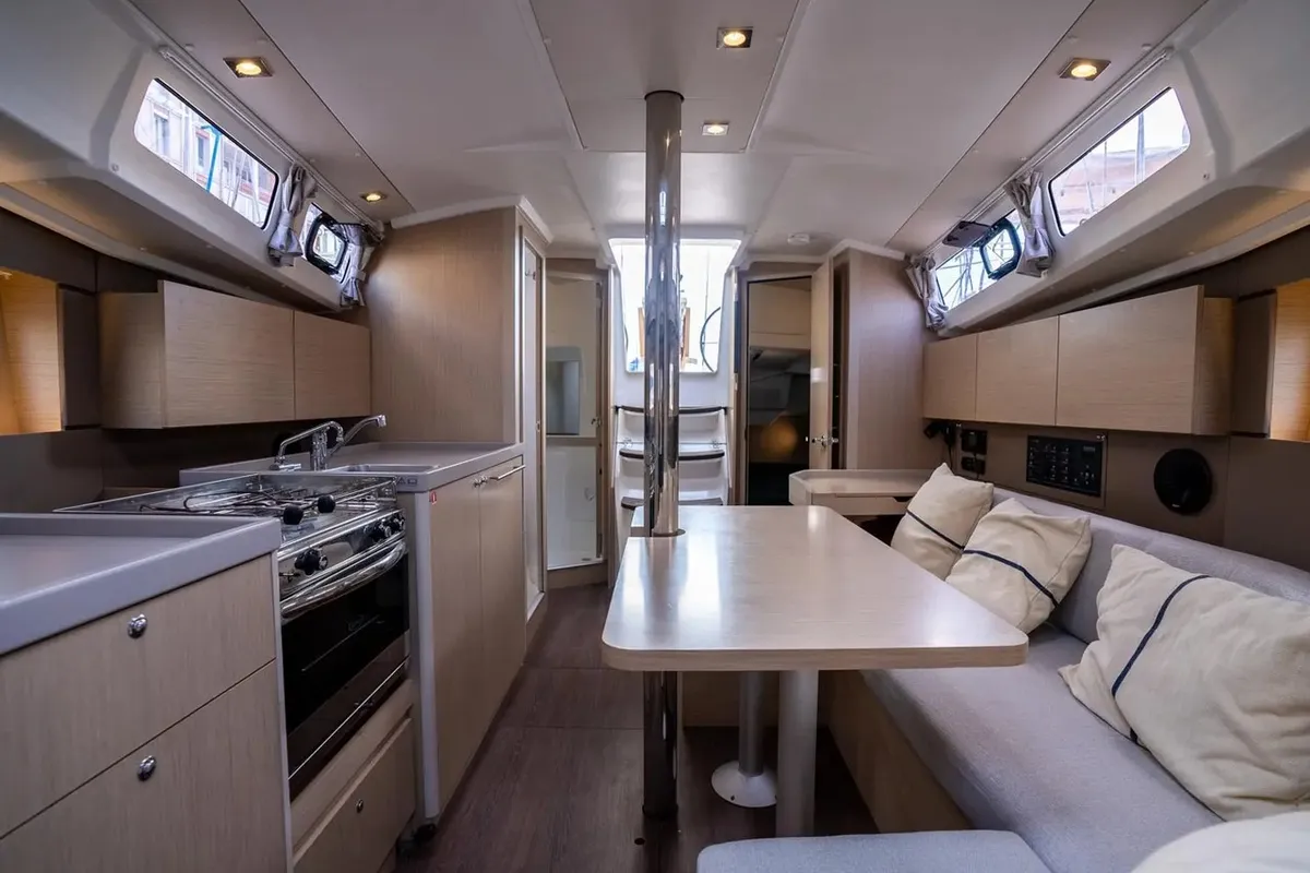 Galley of Malilu, a Beneteau Oceanis 35.1 sailboat at Toulon, France