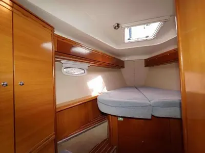Cabin on Ariadni, a Bavaria 40 Cruiser sailboat at Preveza, Greece